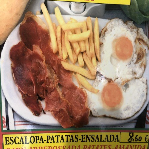 JAMON,HUEVOS Y PATATAS