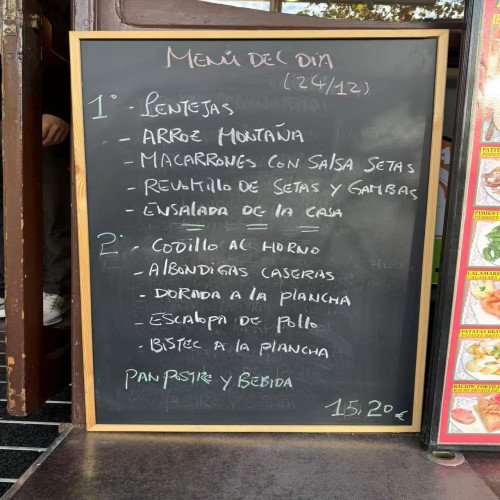 MENU DE DIA